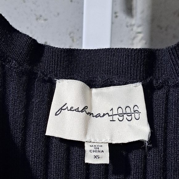 #098 Sz XS Maxi Dress - Freshman1996  Black Ribbed Knit - Picture 12 of 14